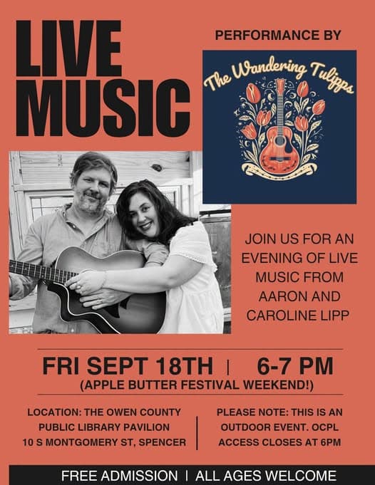 flyer for wandering tulipps concert