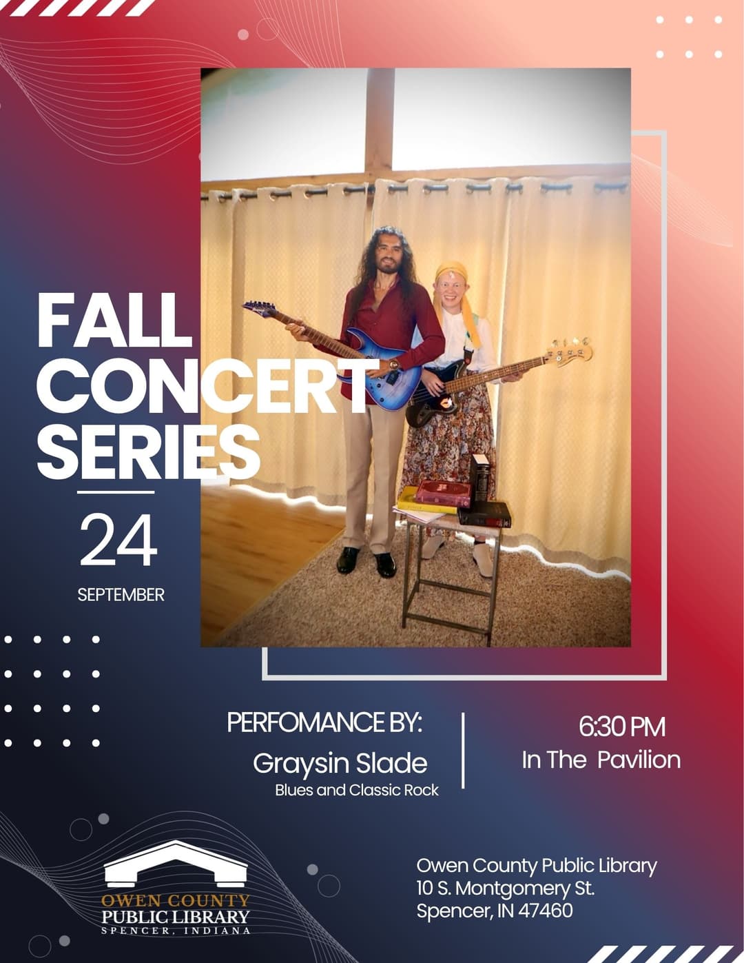 flyer for fall concert series