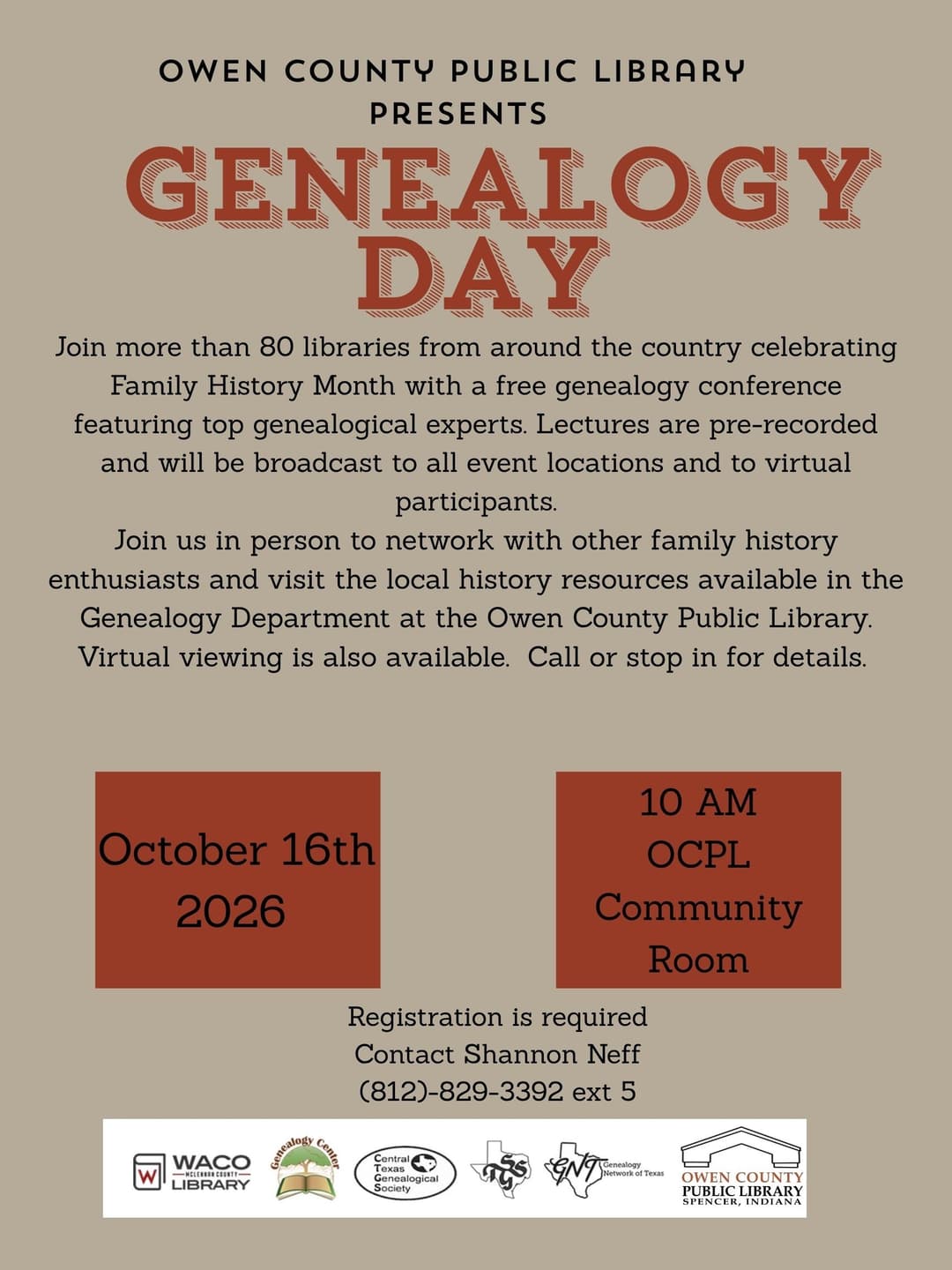 flyer with information about this event