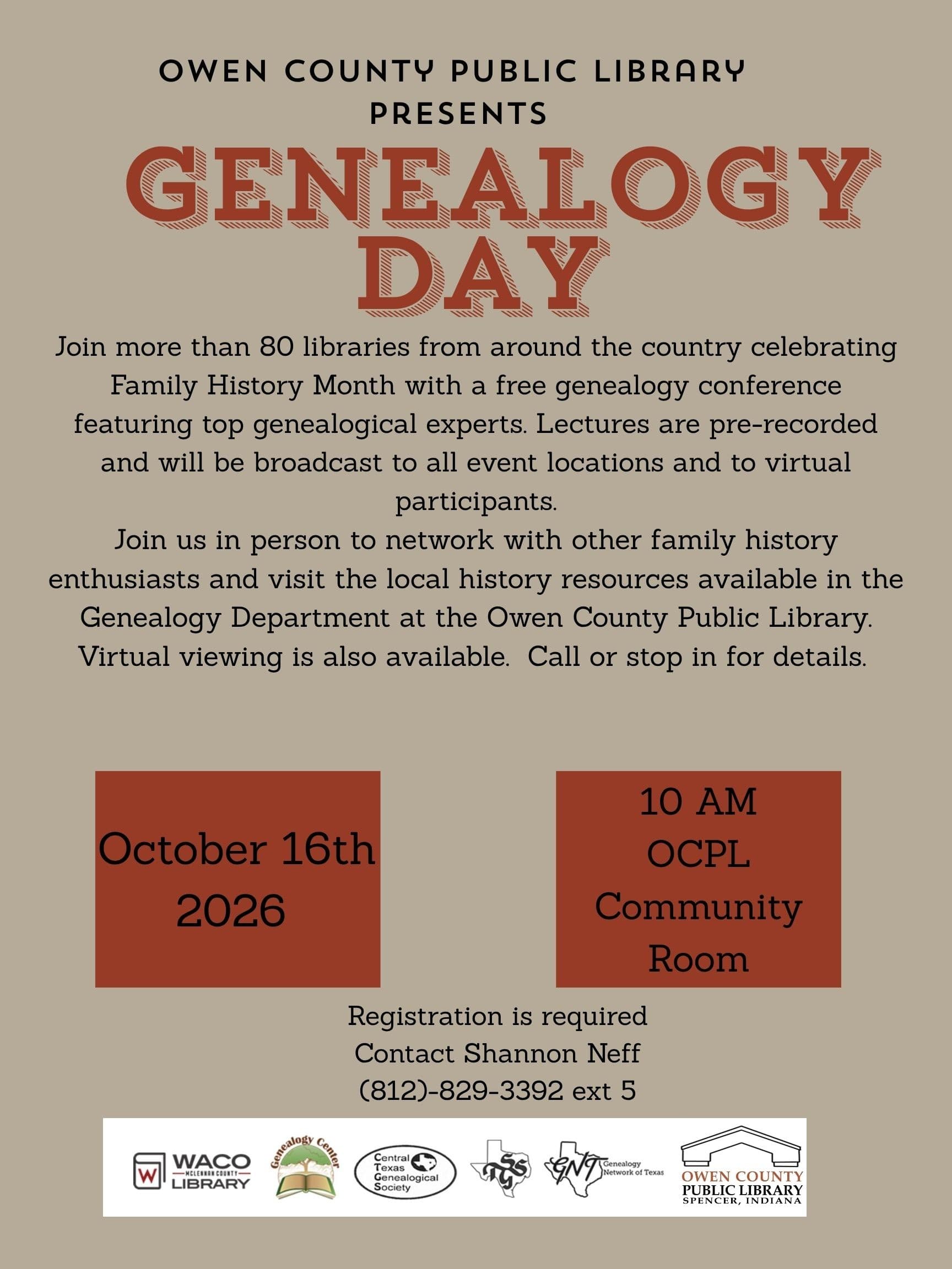 flyer with information about this event