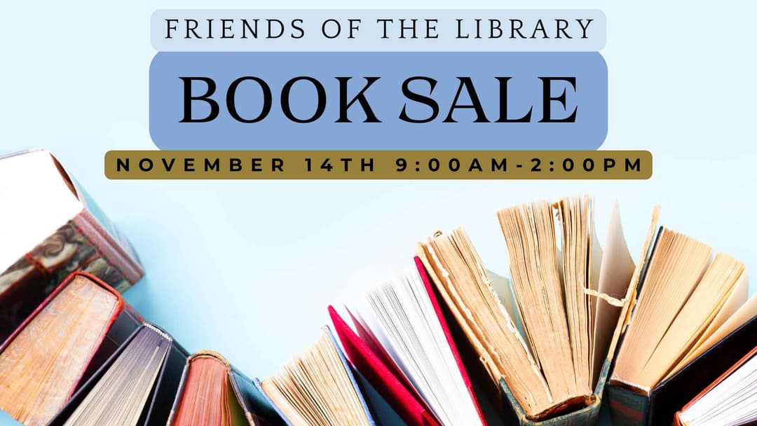 flyer for booksale on nov 14th