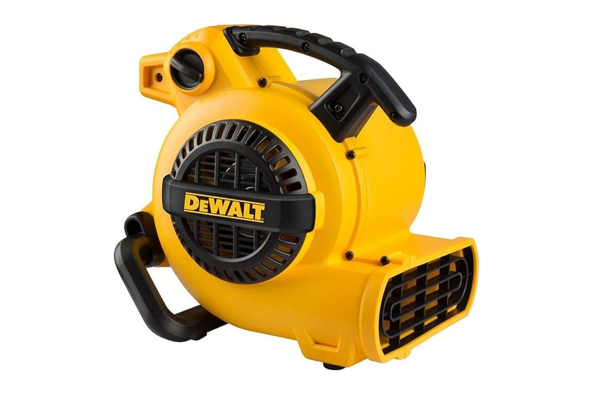 Yellow and black DeWalt air mover fan
