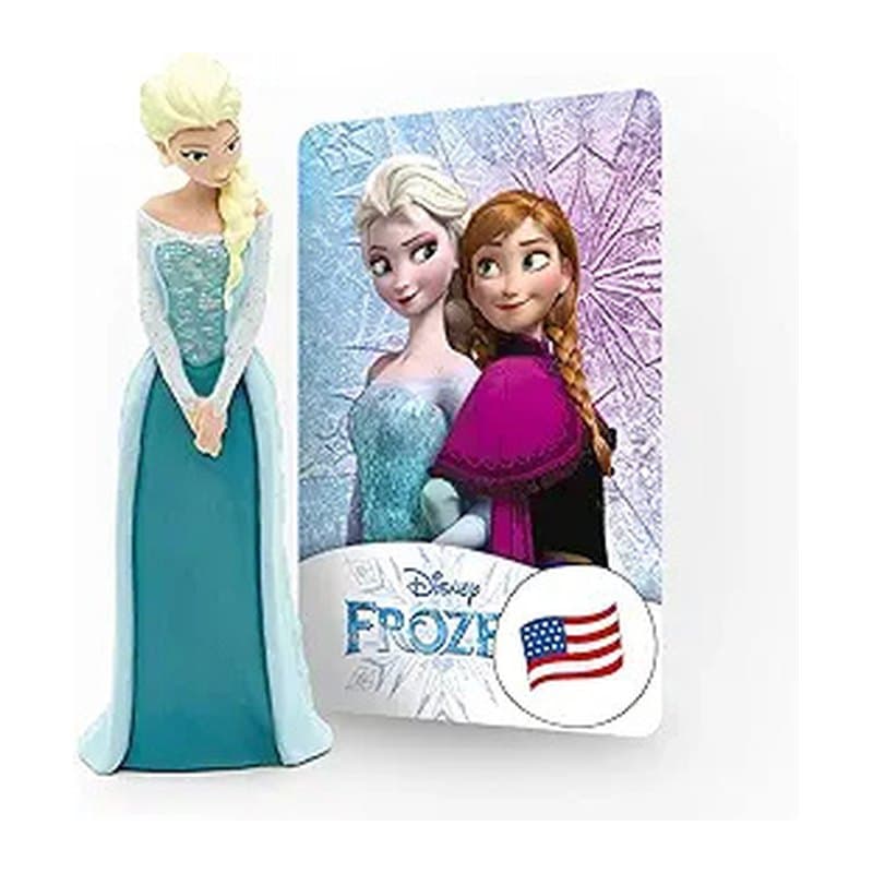 Elsa Tonie figure with its Frozen card